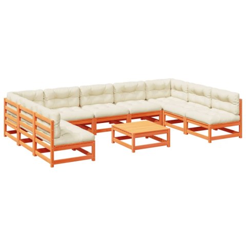 10-CZ ZESTAW WYPOCZYNKOWY DO OGRODU Z PODUSZKAMI WOSKOWY BRĄZ