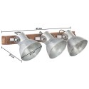 INDUSTRIALNA LAMPA ŚCIENNA SREBRNA 65X25CM E27