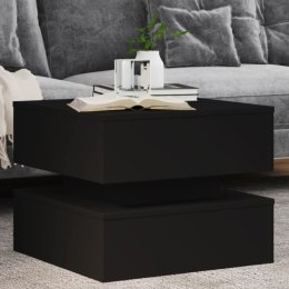 STOLIK KAWOWY Z OŚWIETLENIEM LED CZARNY 50X50X40CM