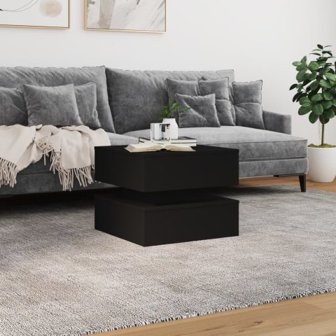 STOLIK KAWOWY Z OŚWIETLENIEM LED CZARNY 50X50X40CM