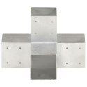 ŁĄCZNIKI W KSZTAŁCIEX 4 SZT. GALWANIZOWANY METAL 91X91MM