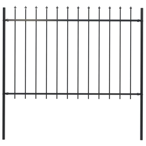 PANELE OGRODZENIOWE Z GROTAMI STAL 1,7X 1,2M CZARNE