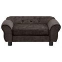 SOFA DLA PSA BRĄZOWA 72X45X30CM PLUSZOWA