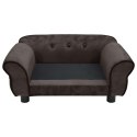 SOFA DLA PSA BRĄZOWA 72X45X30CM PLUSZOWA