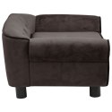 SOFA DLA PSA BRĄZOWA 72X45X30CM PLUSZOWA