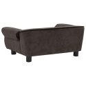 SOFA DLA PSA BRĄZOWA 72X45X30CM PLUSZOWA