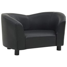 SOFA DLA PSA CZARNA 67X41X39CM SZTUCZNA SKÓRA