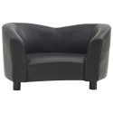 SOFA DLA PSA CZARNA 67X41X39CM SZTUCZNA SKÓRA