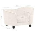 SOFA DLA PSA KREMOWA 69X49X40CM PLUSZOWA