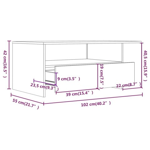 STOLIK KAWOWY BETONOWY 102X55X42CM