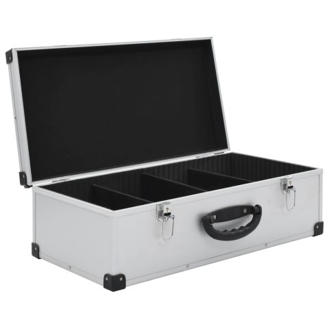 WALIZKA NA 80 PŁYT CD ALUMINIOWA ABS SREBRNA