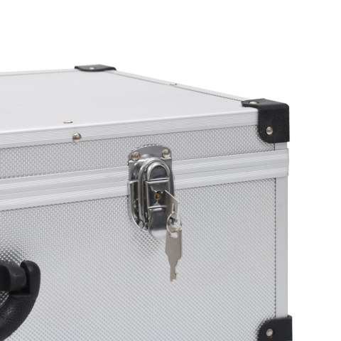 WALIZKA NA 80 PŁYT CD ALUMINIOWA ABS SREBRNA