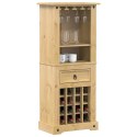 SZAFKA NA WINO CORONA 56X35X120CM LITE DREWNO SOSNOWE