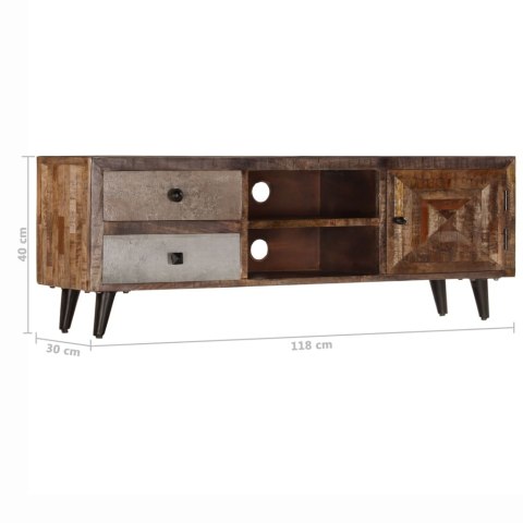 SZAFKA POD TV 118X30X40CM DREWNO MANGO