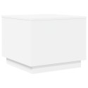 STOLIK KAWOWY Z OŚWIETLENIEM LED BIAŁY 50X50X40CM