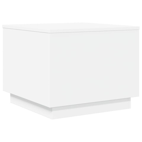 STOLIK KAWOWY Z OŚWIETLENIEM LED BIAŁY 50X50X40CM