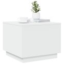 STOLIK KAWOWY Z OŚWIETLENIEM LED BIAŁY 50X50X40CM