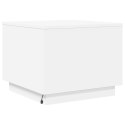 STOLIK KAWOWY Z OŚWIETLENIEM LED BIAŁY 50X50X40CM