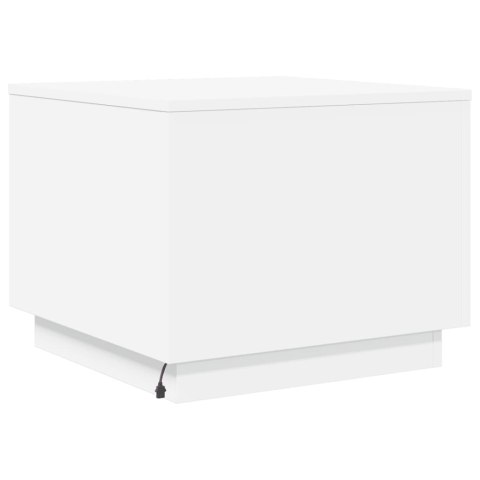 STOLIK KAWOWY Z OŚWIETLENIEM LED BIAŁY 50X50X40CM