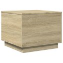 STOLIK KAWOWY Z PODŚWIETLENIEM LED DĄB SONOMA 50X50X40CM