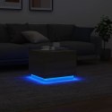 STOLIK KAWOWY Z PODŚWIETLENIEM LED DĄB SONOMA 50X50X40CM