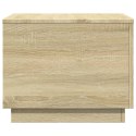 STOLIK KAWOWY Z PODŚWIETLENIEM LED DĄB SONOMA 50X50X40CM