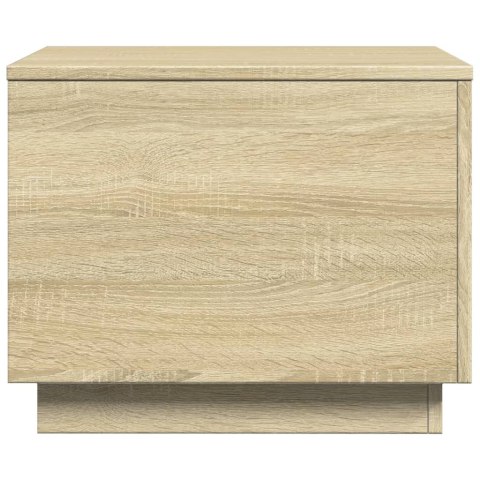 STOLIK KAWOWY Z PODŚWIETLENIEM LED DĄB SONOMA 50X50X40CM