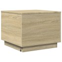 STOLIK KAWOWY Z PODŚWIETLENIEM LED DĄB SONOMA 50X50X40CM