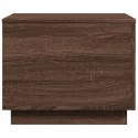STOLIK KAWOWY Z OŚWIETLENIEM LED BRĄZOWY DĄB 50X50X40CM