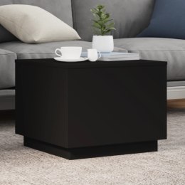 STOLIK KAWOWY Z OŚWIETLENIEM LED CZARNY 50X50X40CM