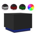 STOLIK KAWOWY Z OŚWIETLENIEM LED CZARNY 50X50X40CM
