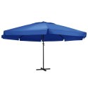 PARASOL OGRODOWY NA SŁUPKU ALUMINIOWYM 600CM LAZUROWY