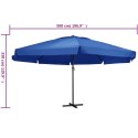 PARASOL OGRODOWY NA SŁUPKU ALUMINIOWYM 600CM LAZUROWY