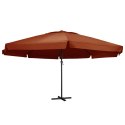 PARASOL OGRODOWY NA SŁUPKU ALUMINIOWYM 600CM TERAKOTA