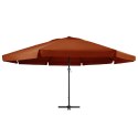 PARASOL OGRODOWY NA SŁUPKU ALUMINIOWYM 600CM TERAKOTA