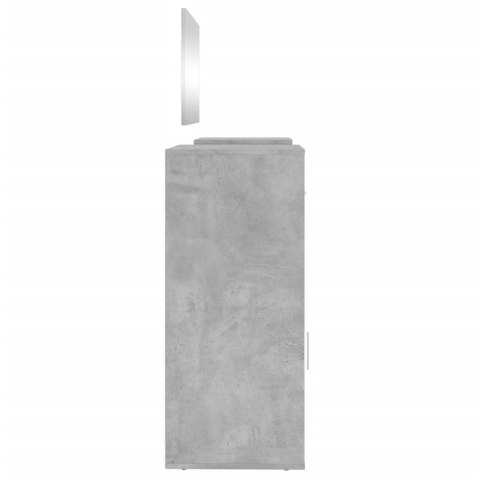 4-CZĘŚCIOWY ZESTAW MEBLI Z TOALETKĄ SZAROŚĆ BETONU