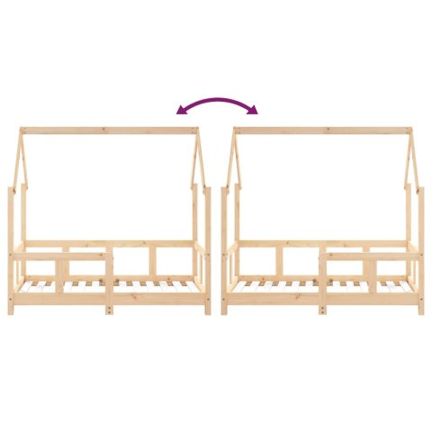 RAMA ŁÓŻKA DZIECIĘCEGO 70X140CM DREWNO SOSNOWE
