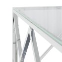 STOLIK KAWOWY 80X80X40CM STAL NIERDZEWNA I SZKŁO