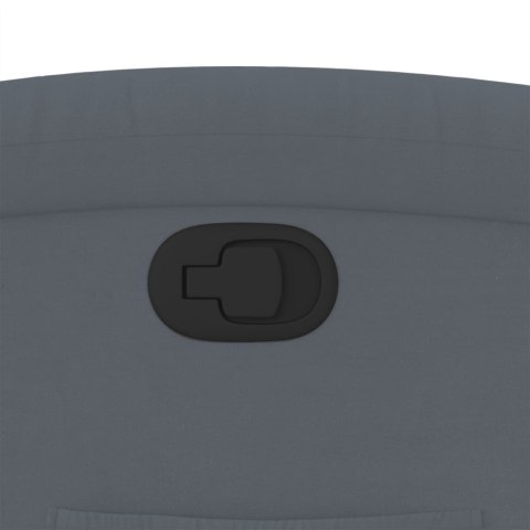 FOTEL ROZKŁADANY CIEMNOSZARY OBITY AKSAMITEM