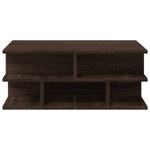STOLIK KAWOWY BRĄZOWY DĄB 70X70X29CM