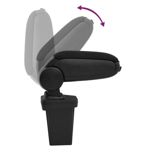 PODŁOKIETNIK SAMOCHODOWY CZARNY 15X32X(40-52)CM ABS