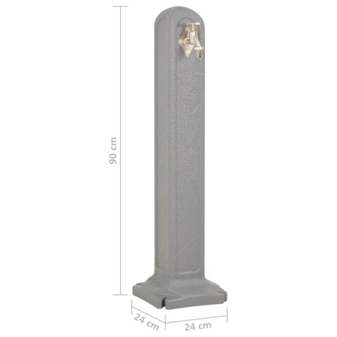 PUNKT POBORU WODY Z KRANEM JASNOSZARY WYGLĄD KAMIENIA