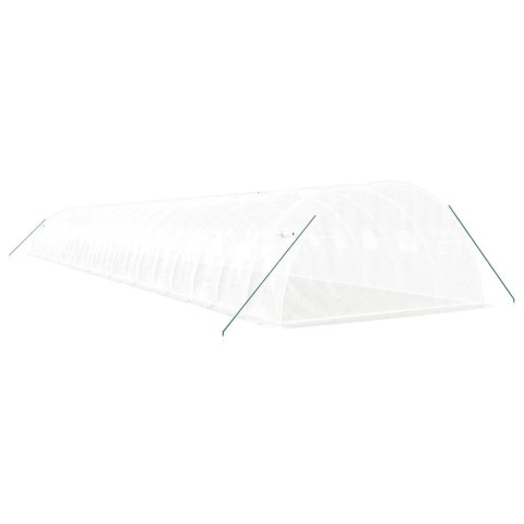 SZKLARNIA ZE STALOWĄ RAMĄ BIAŁA 80M² 20X4X2M