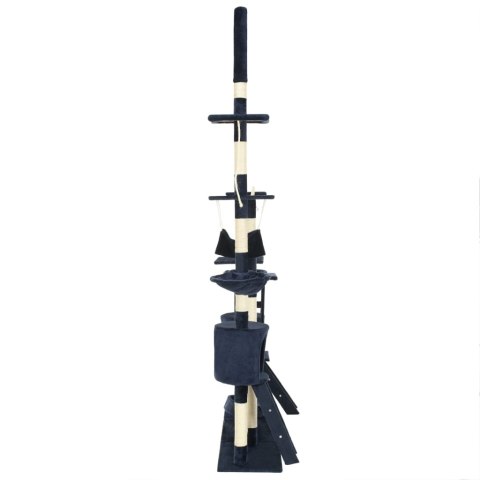 DRAPAK DLA KOTA Z SIZALOWYMI SŁUPKAMI 230-250CM NIEBIESKI