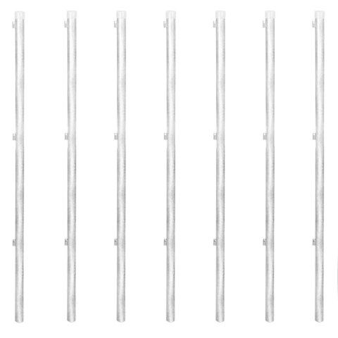 SIATKA ZE SŁUPKAMI GALWANIZOWANA STAL 15X1,25M SREBRNA