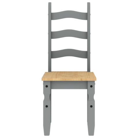 KRZESŁA STOŁOWE CORONA 2 SZT. SZARE 42X47X107CM SOSNOWE