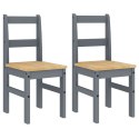 KRZESŁA STOŁOWE PANAMA 2 SZT. SZARE 40X46X90CM SOSNOWE