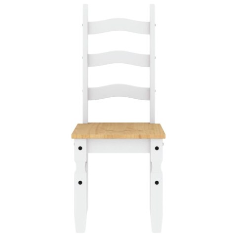 KRZESŁA STOŁOWE CORONA 2 SZT. BIAŁE 42X47X107CM SOSNOWE