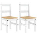 KRZESŁA STOŁOWE PANAMA 2 SZT. BIAŁE 40X46X90CM SOSNOWE