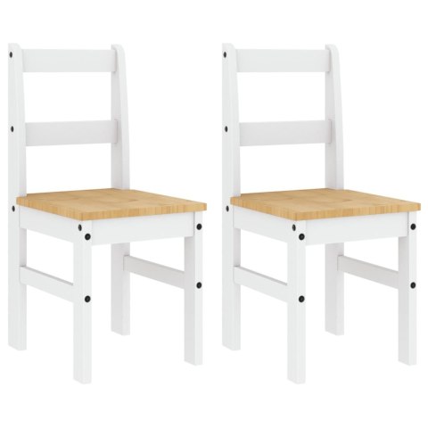 KRZESŁA STOŁOWE PANAMA 2 SZT. BIAŁE 40X46X90CM SOSNOWE